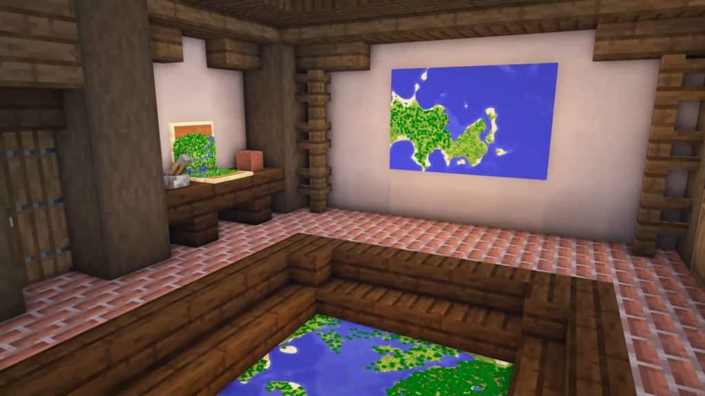 Minecraft Interior Design Idea - Map Room