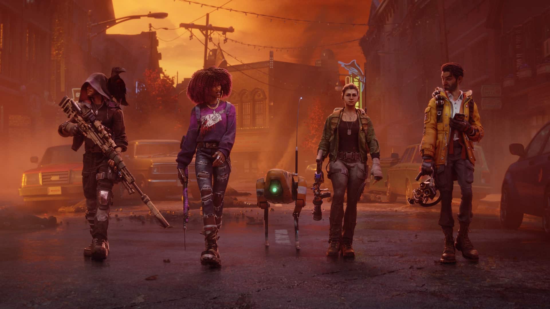 Main characters from Redfall shown in the cinematic reveal trailer