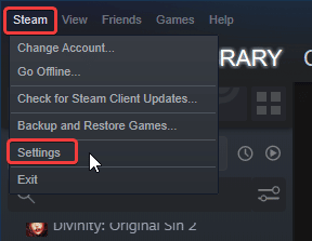 You can access various settings in Steam though this