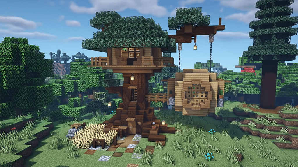 Ideias casa na arvore no monecradt/ideas tree house in minecraft