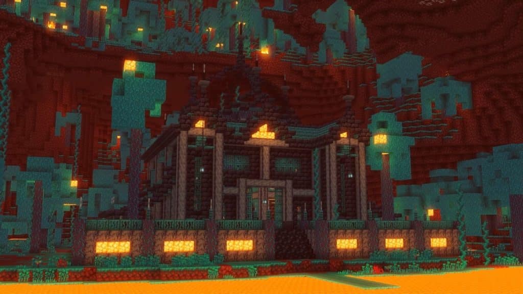 nether builds Minecraft - Warped Mega Base