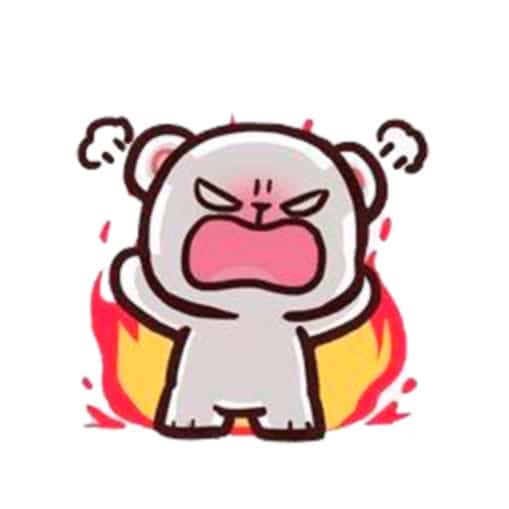 Angry White Bear sticker