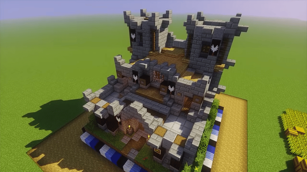 Замок Тримайте один шматок невеликого виклику Будуйте Minecraft