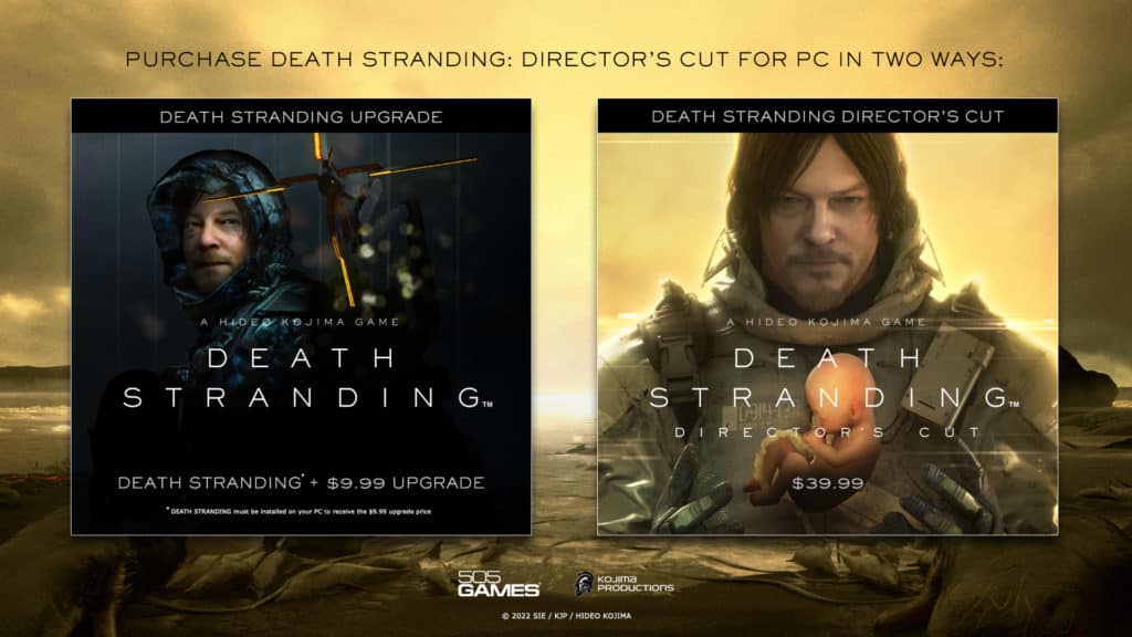 This visual gives a good idea of the Death Stranding Director's Cut for PC Upgrade Path