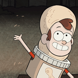 Dipper dressed as Peanut Butter from Gravity Falls matching PFP