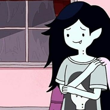 Marceline getting comforted by Princess Bubblegum matching pfp