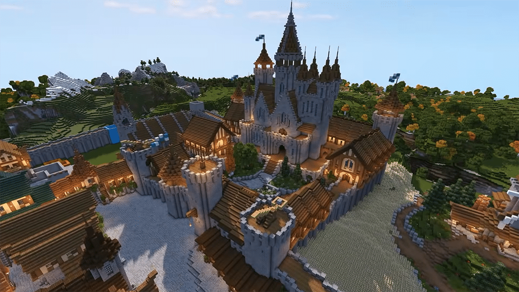 Массивный проект Minecraft Castle Build 1.17 1.18