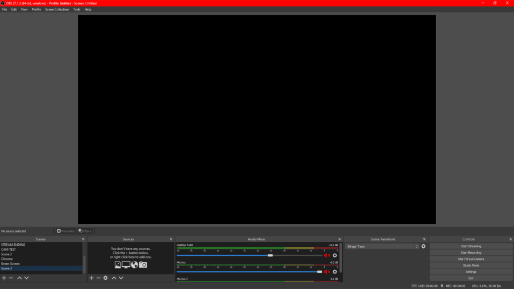 OBS Studio game recording software