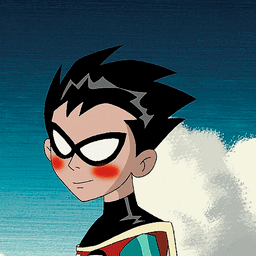 Robin blushing from Teen Titans