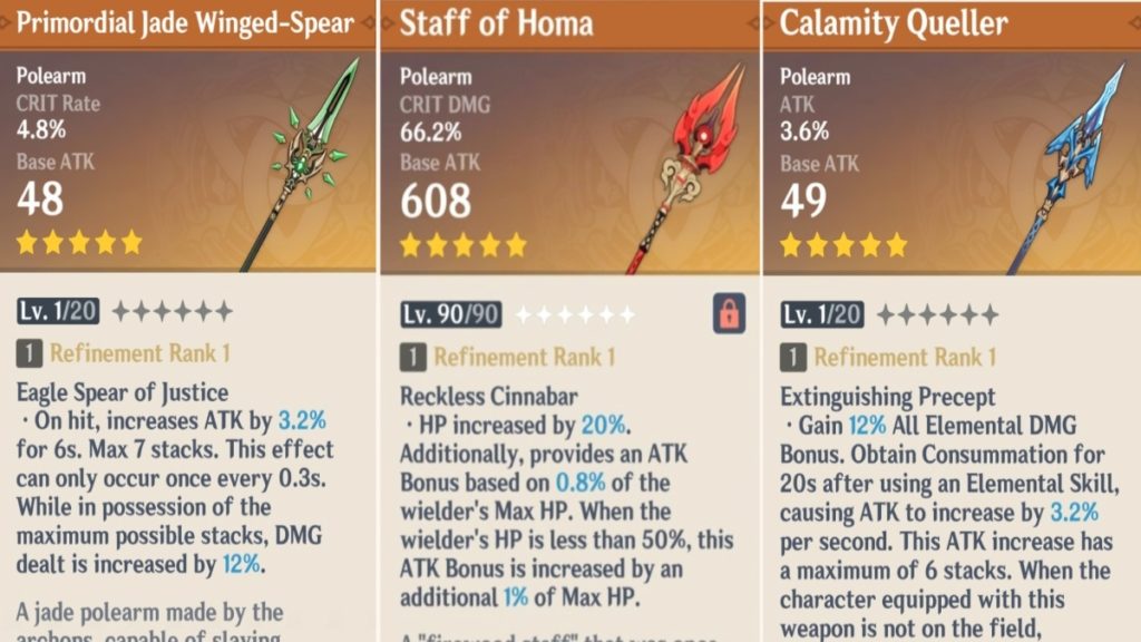 5-star Weapons