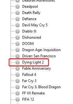 This is a part of the list with supported games in the software