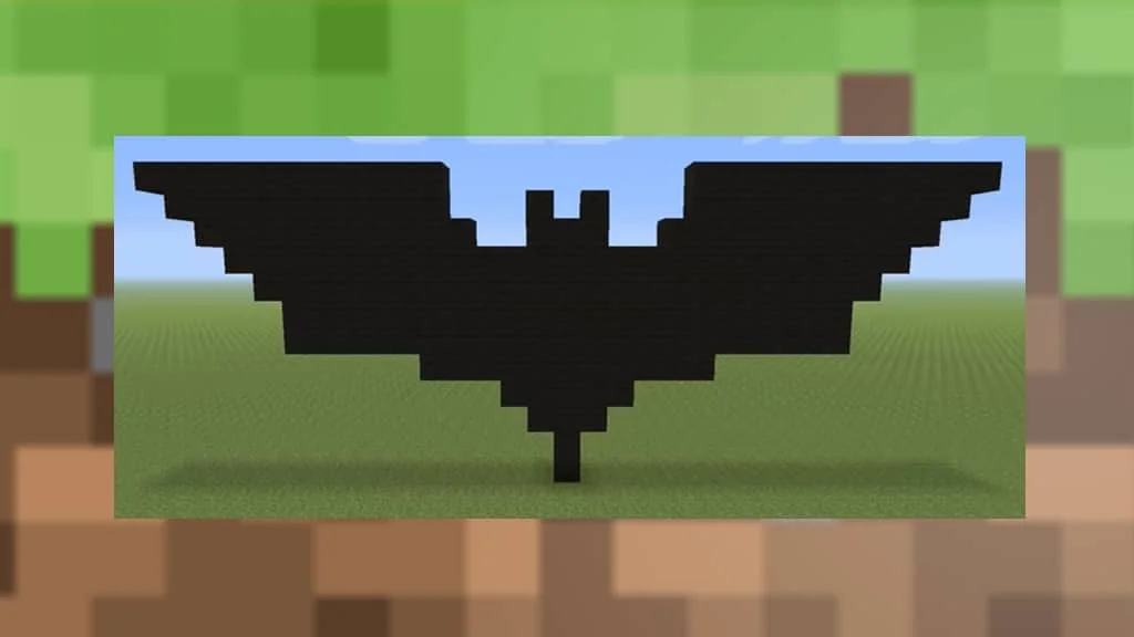 Batman Logo Minecraft Pixel Art Template