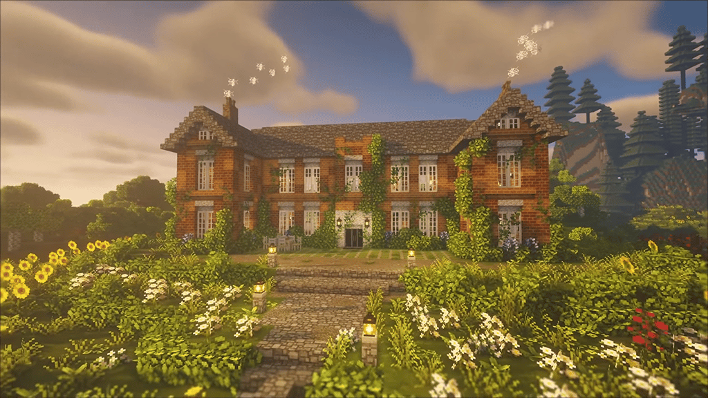 English Cottage Mansion Minecraft Video Tutorial CTI Optifine