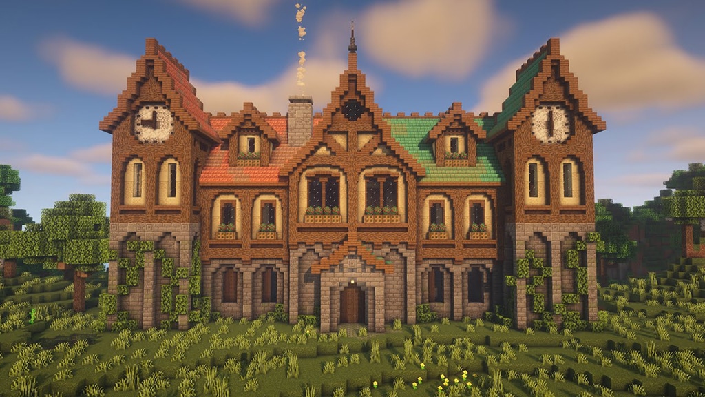 Fantasy Mansion Idea for Minecraft 1.18 Epic Build