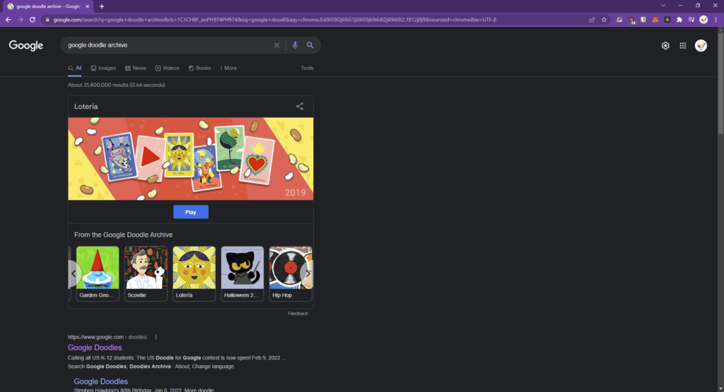 Google Doodle Archive