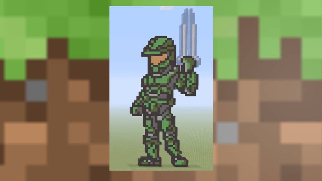 Master Chief How to Build Minecraft Design Wool