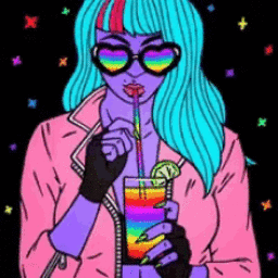 Neon Girl Trippy PFP