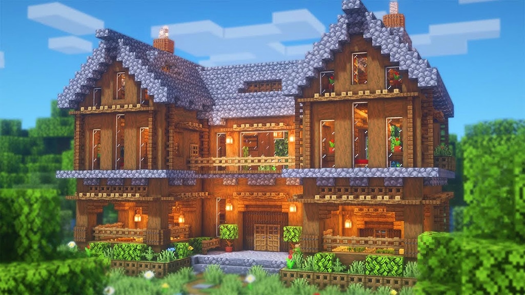 Spruce Mansion Base for Minecraft Survival Singleplayer or Multiplyaer 1.18