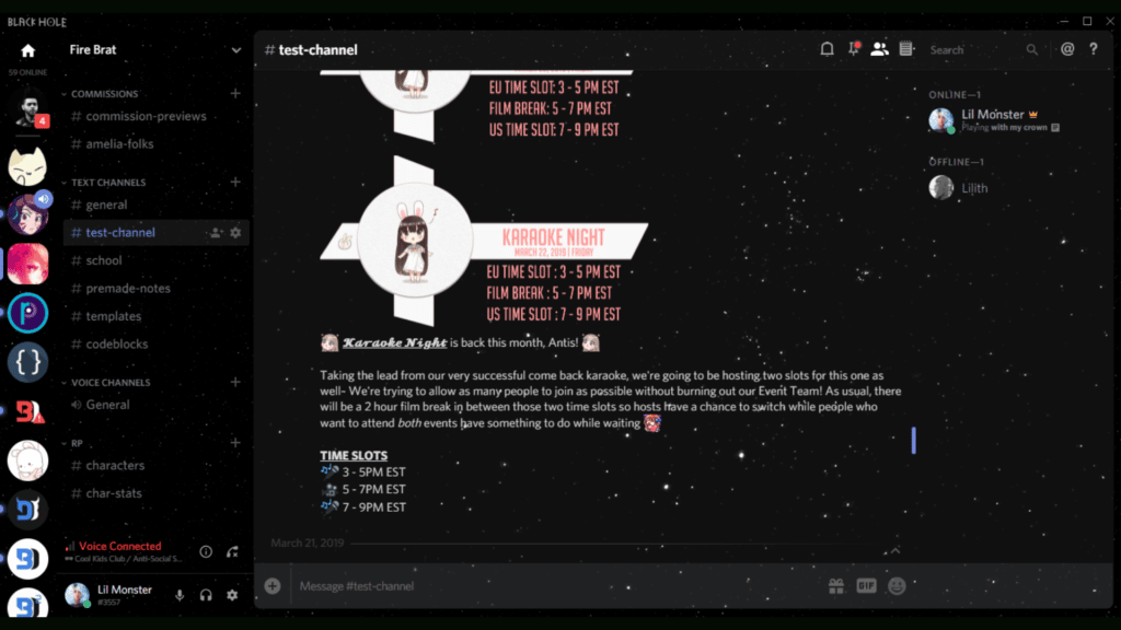 Black Hole Discord Theme