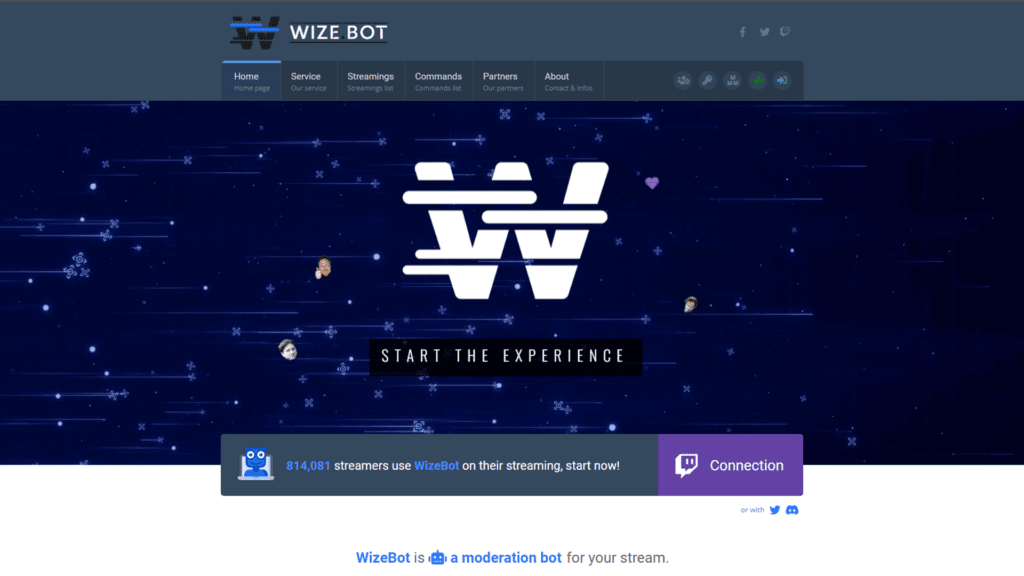 Wizebot Website Homepage