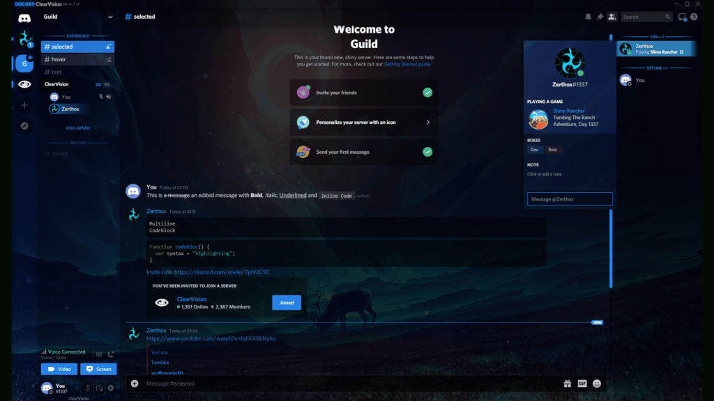 ClearVision Discord Theme