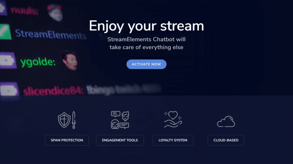 Stream Elements Website Hompage