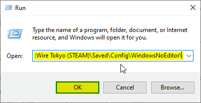 Ghostwire Tokyo's configuration files can be accessed through Run