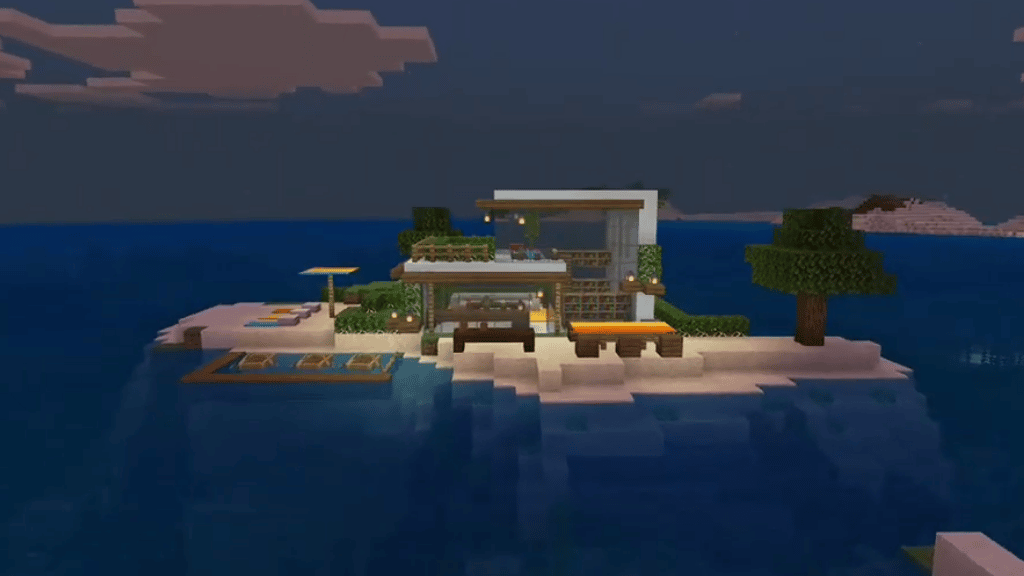 Minecraft Island Beach Base for 1.18.1 Survival Dock