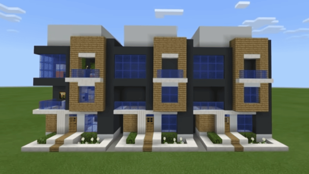 Minecraft Modern Townhouse Idea TSMC YouTube Tutorial