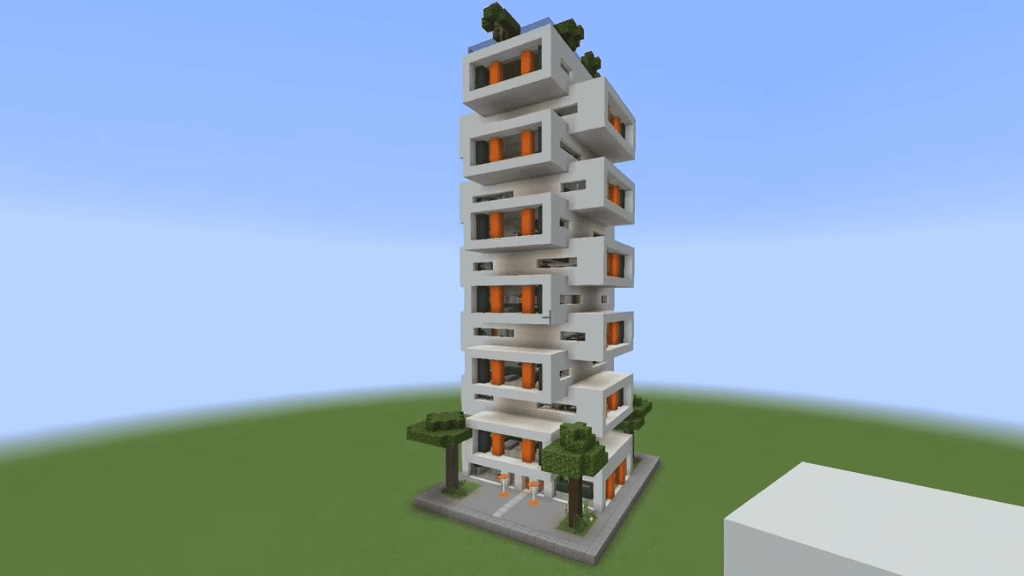 Minecraft गगनचुंबी इमारत कंक्रीट विचार वीडियो ट्यूटोरियल यूट्यूब
