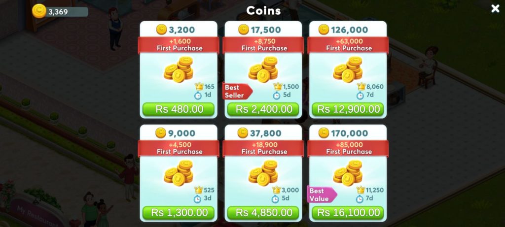 You can buy in-game currencies with real money