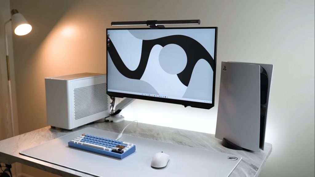 Ultra Clean White Gaming Setup