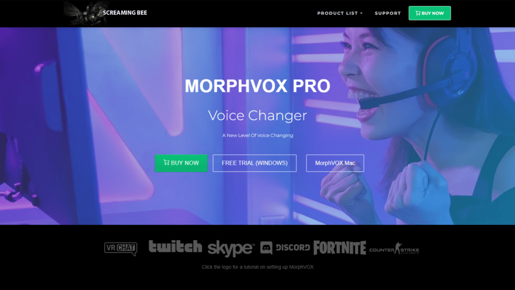 MorphVox Pro website screenshot