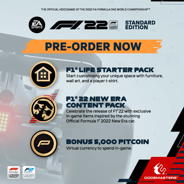 F1 22 Pre-Order Bonus Content for the Standard Edition