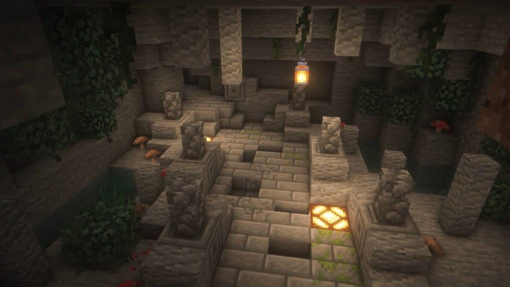 Minecraft Path Ideas - Cave Pathway