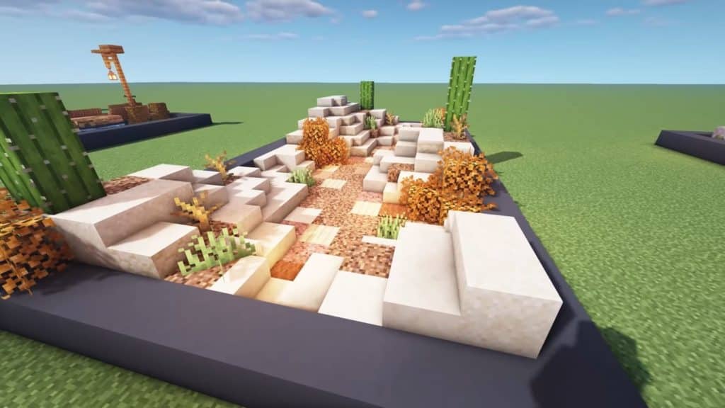 Minecraft Path Ideas - Desert Biome Pathway