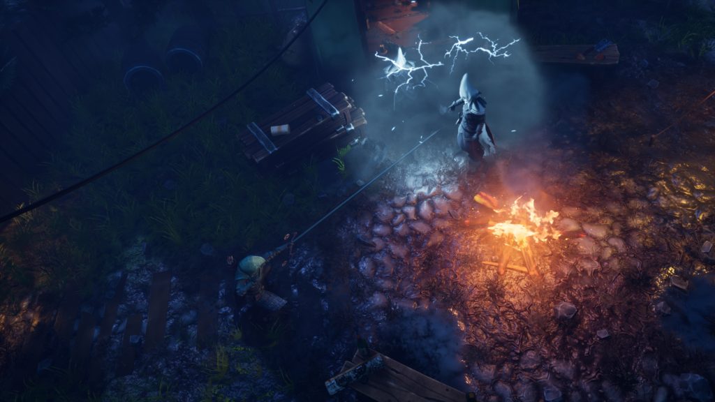 Winter Ember gameplay shows shock arrows to stun enemies