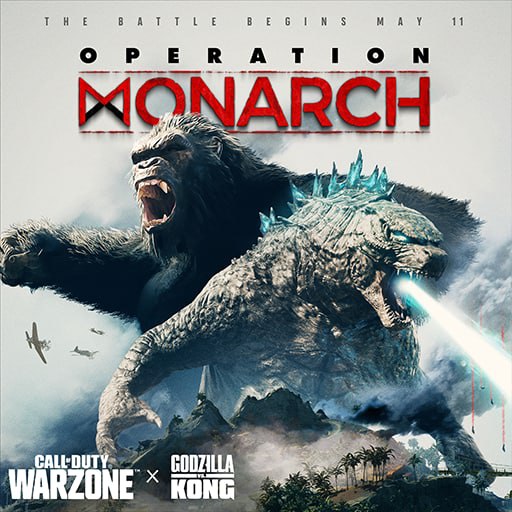 Call of Duty Warzone Operation Monarch featuring Godzilla and King Kong alternate