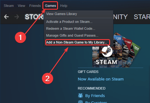 You can add any application or game to Steam easily