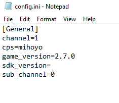 This is what the configuration file looks like for version 2.7