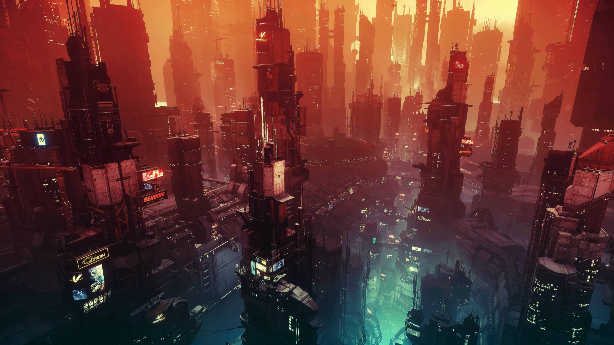 Wallpaper cyberpunk, game, city shot, car desktop wallpaper, hd image,  picture, background, 58d87a