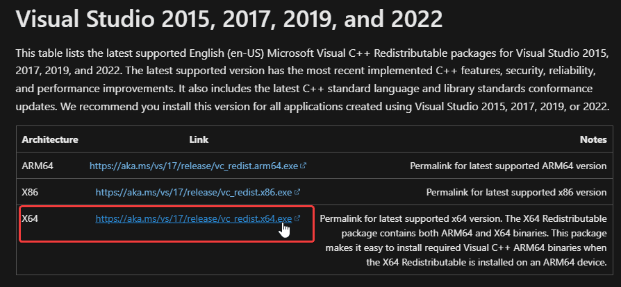 Updating Visual C++ Redistributables can fix many stability issues