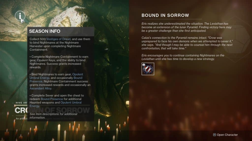Destiny 2 Bound in Sorrow Crown of Sorrows