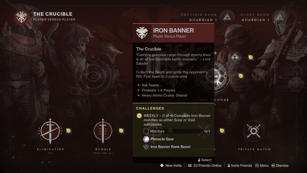 Crucible daily challenges