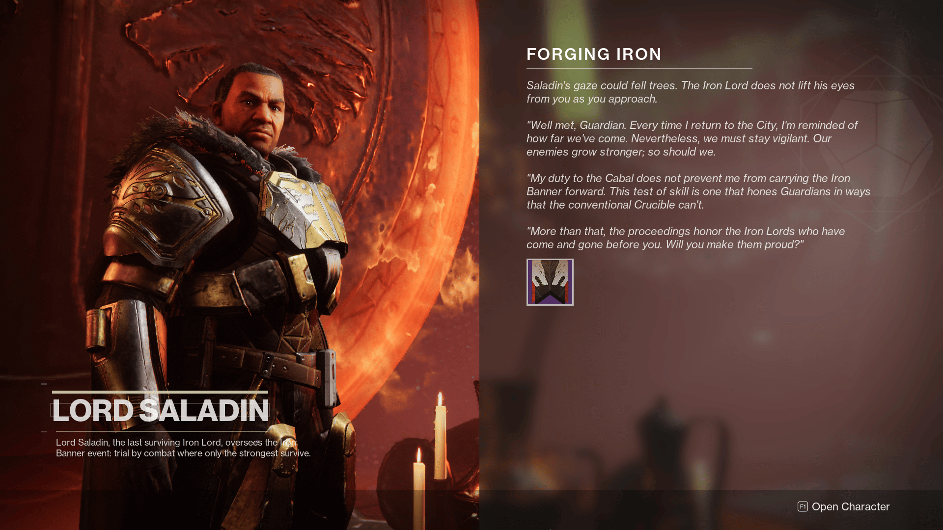 Destiny 2 Iron Banner daily challenge Lord Saladin in the Tower