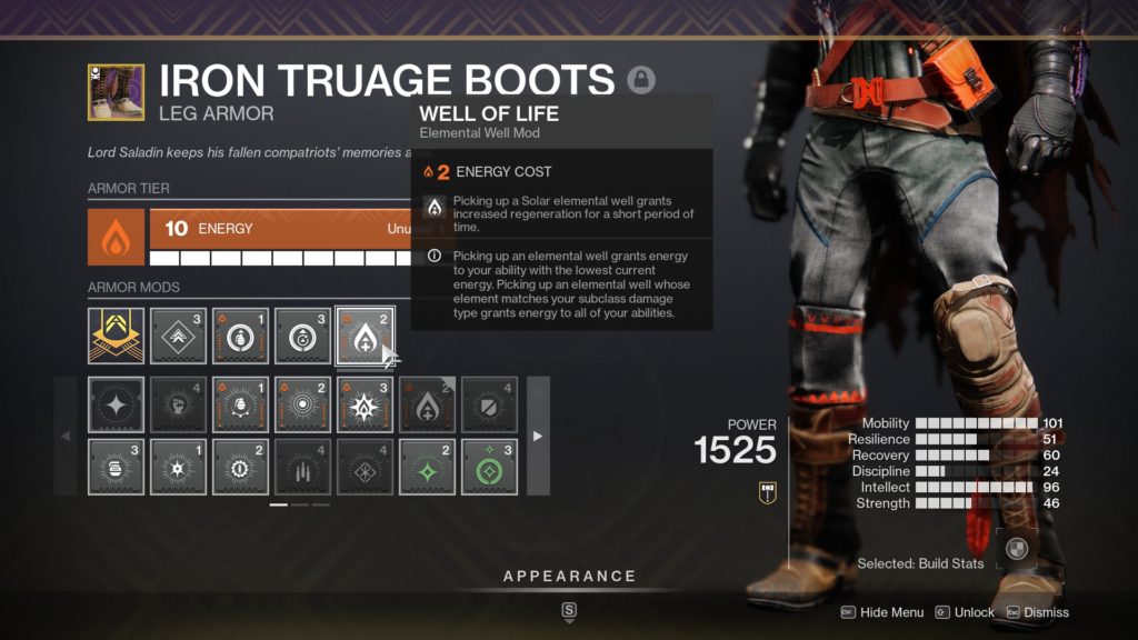 Destiny 2 Boots Mod Well of Life