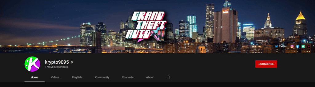 Fuga de banner de YouTube de GTA VI