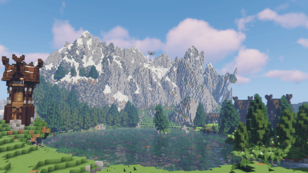 A screenshot of a mountain range built by fWhip