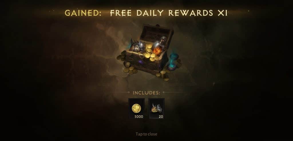 Diablo Immortal Daily Reward