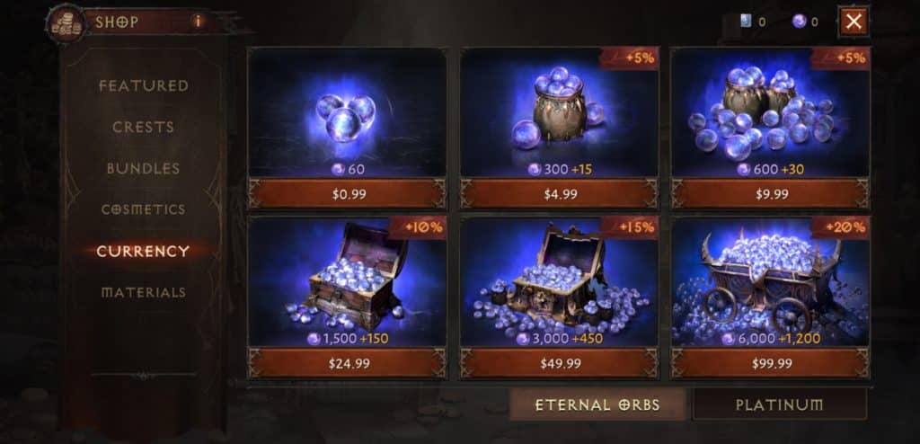 Diablo Immortal Eternal Orbs